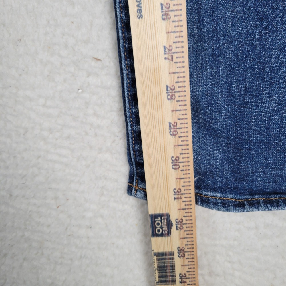 American Eagle Jeans Mens 33x32 Blue Straight Leg Stretch Whiskered Denim - Picture 6 of 15
